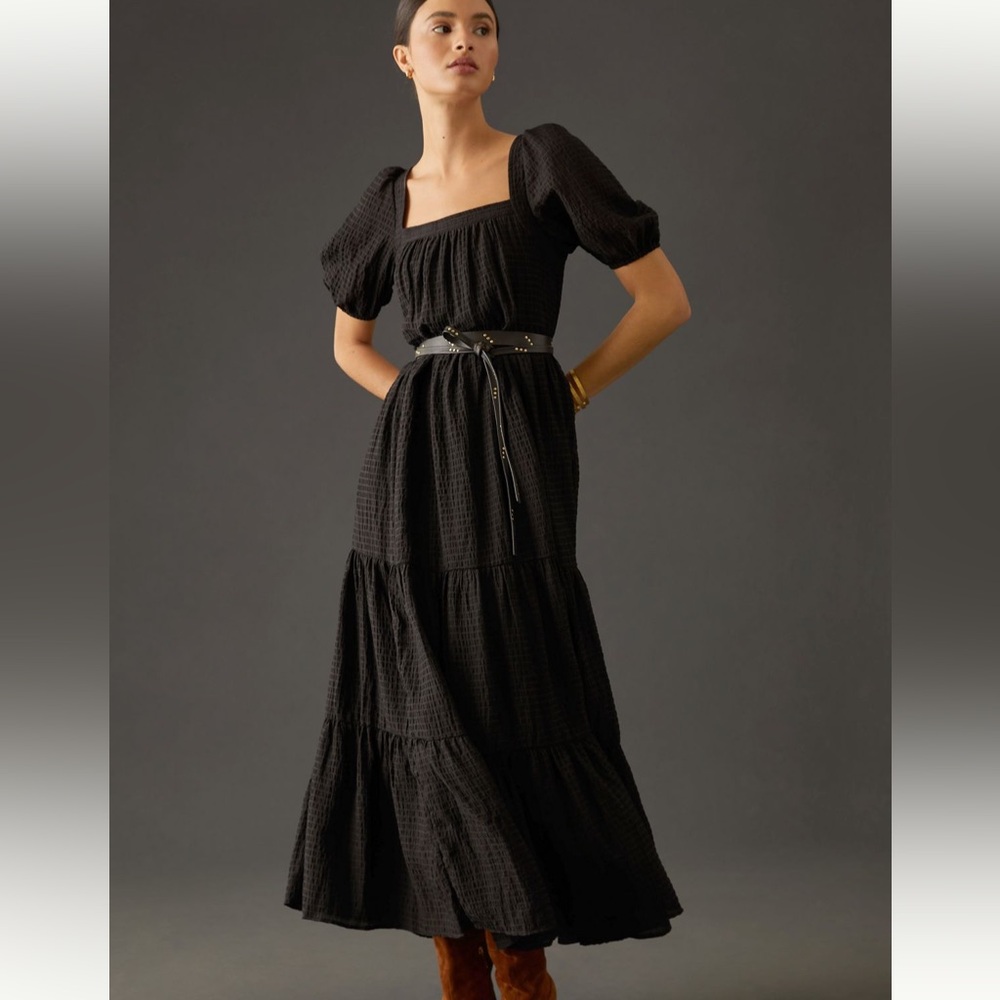 Anthropologie Black Maxi Dress